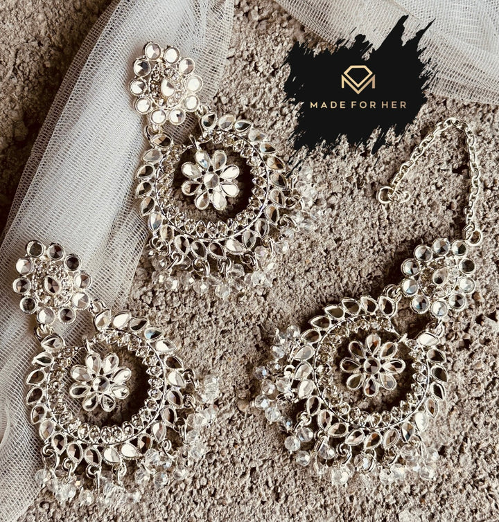 Noor-e-Nazakat - Earrings & Tikka - KWA1003