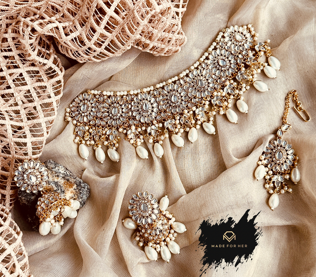 Eshaal Kundan Necklace Set - KMW1043