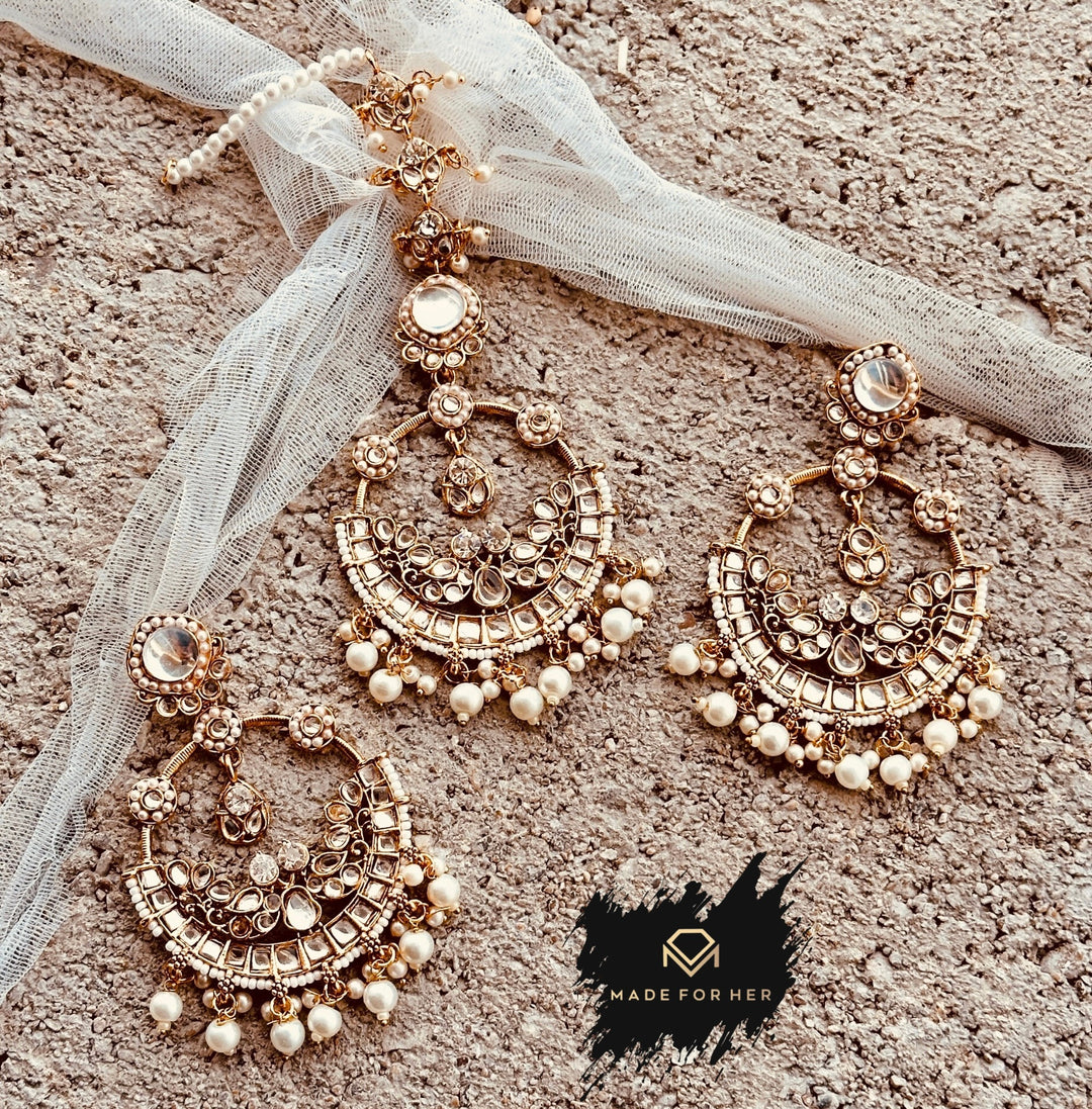 Ivara Earrings & Tikka - KMW1021
