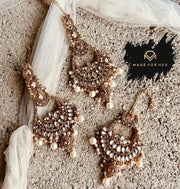 Aura Earrings & Tikka Set - KWA1004