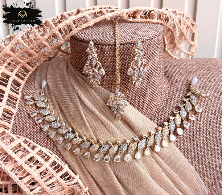 Nova Zircon Necklace Set - KB1012