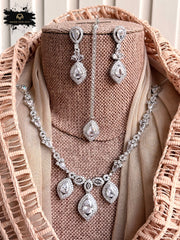 Rosévia Zircon Necklace Set - KFS1054