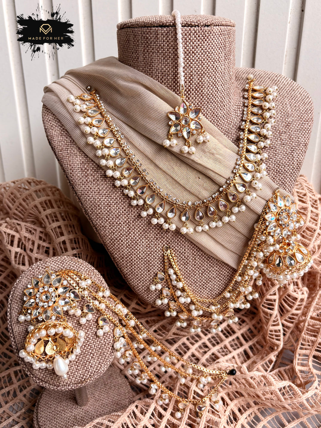 Zivara | Kundan Style Necklace Set - WM1193