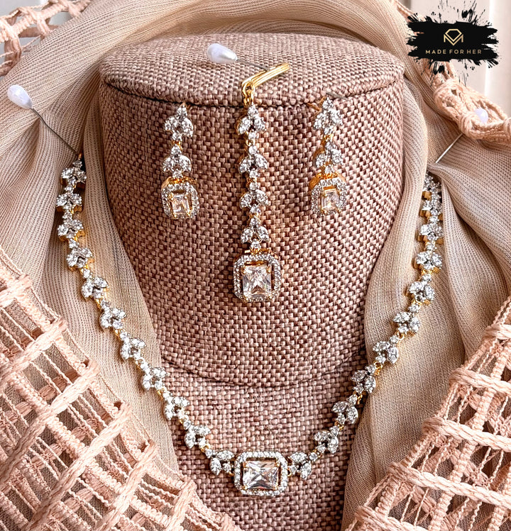 Elanza Zircon Necklace Set - KB1011
