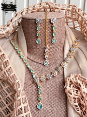 Moonveil Zircon Necklace Set - KFS1051