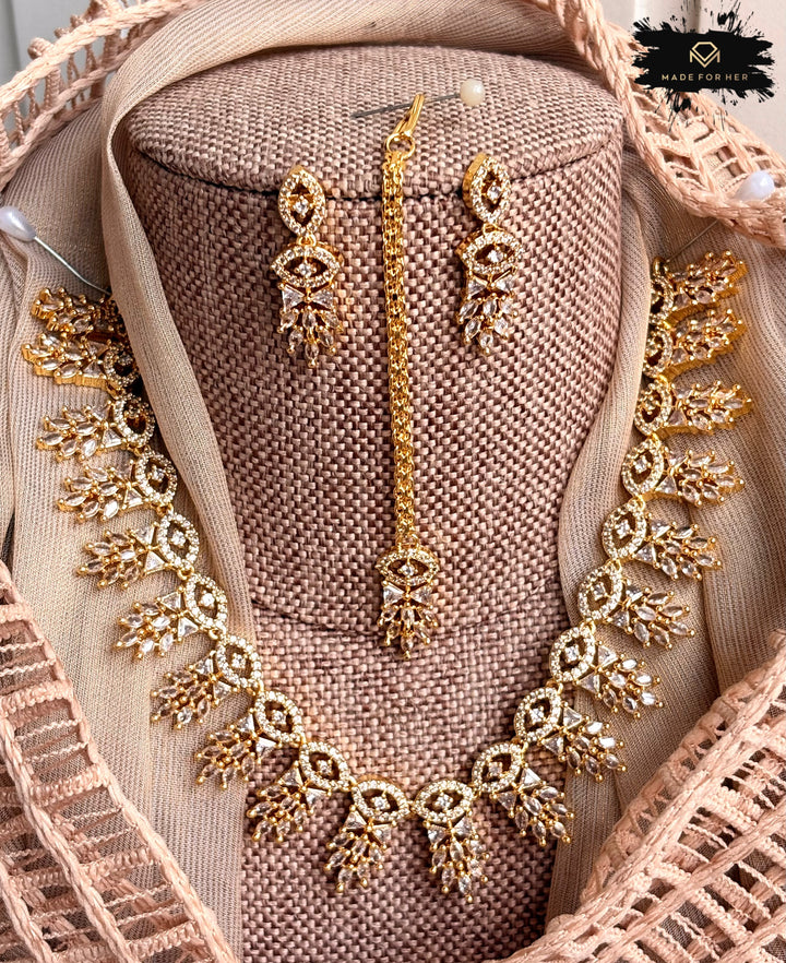 Radiant AD Zircon Necklace Set - KIA1231