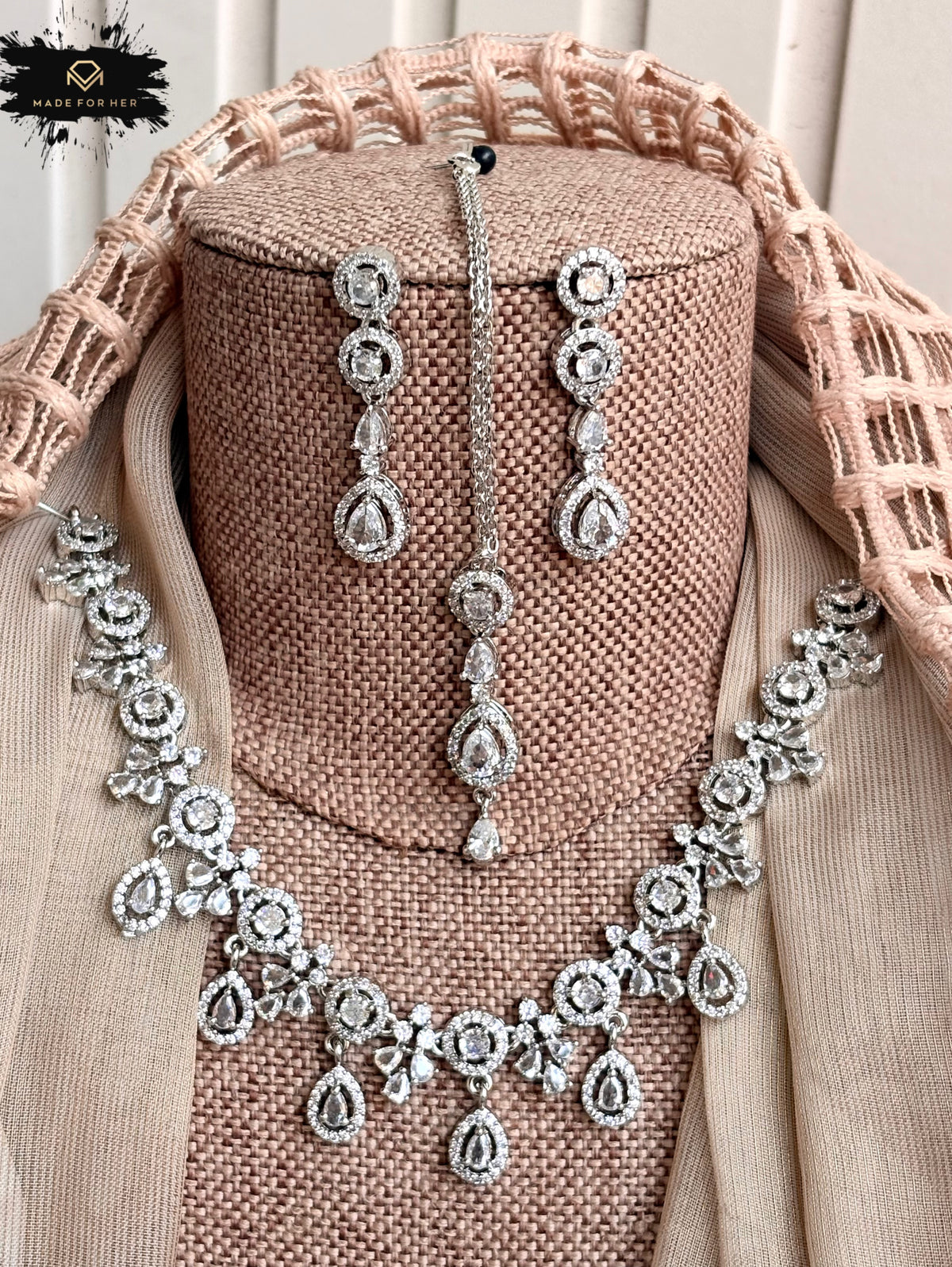 Zafielle Zircon Necklace Set - KFS1057