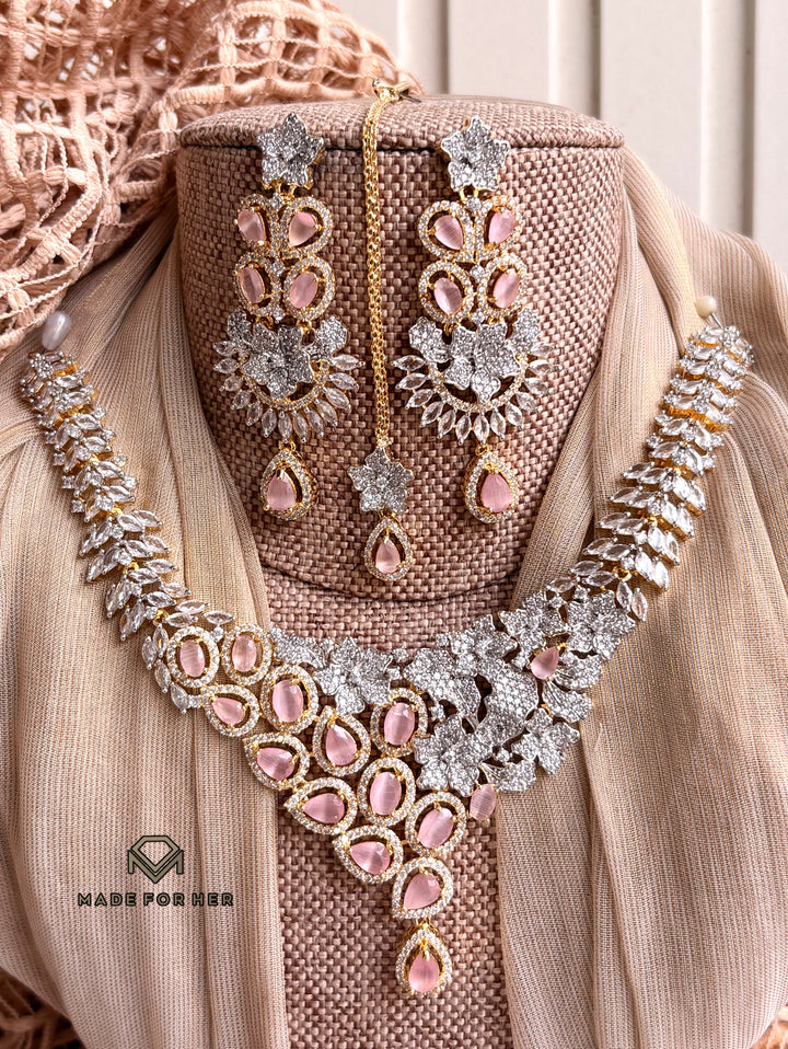 Velmira Zircon Necklace Set - KFS1143