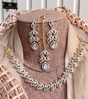 Starlight Zircon Necklace Set - KFS1053