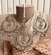 Mahira Jumbo Earrings & Tikka Set - KMW1221