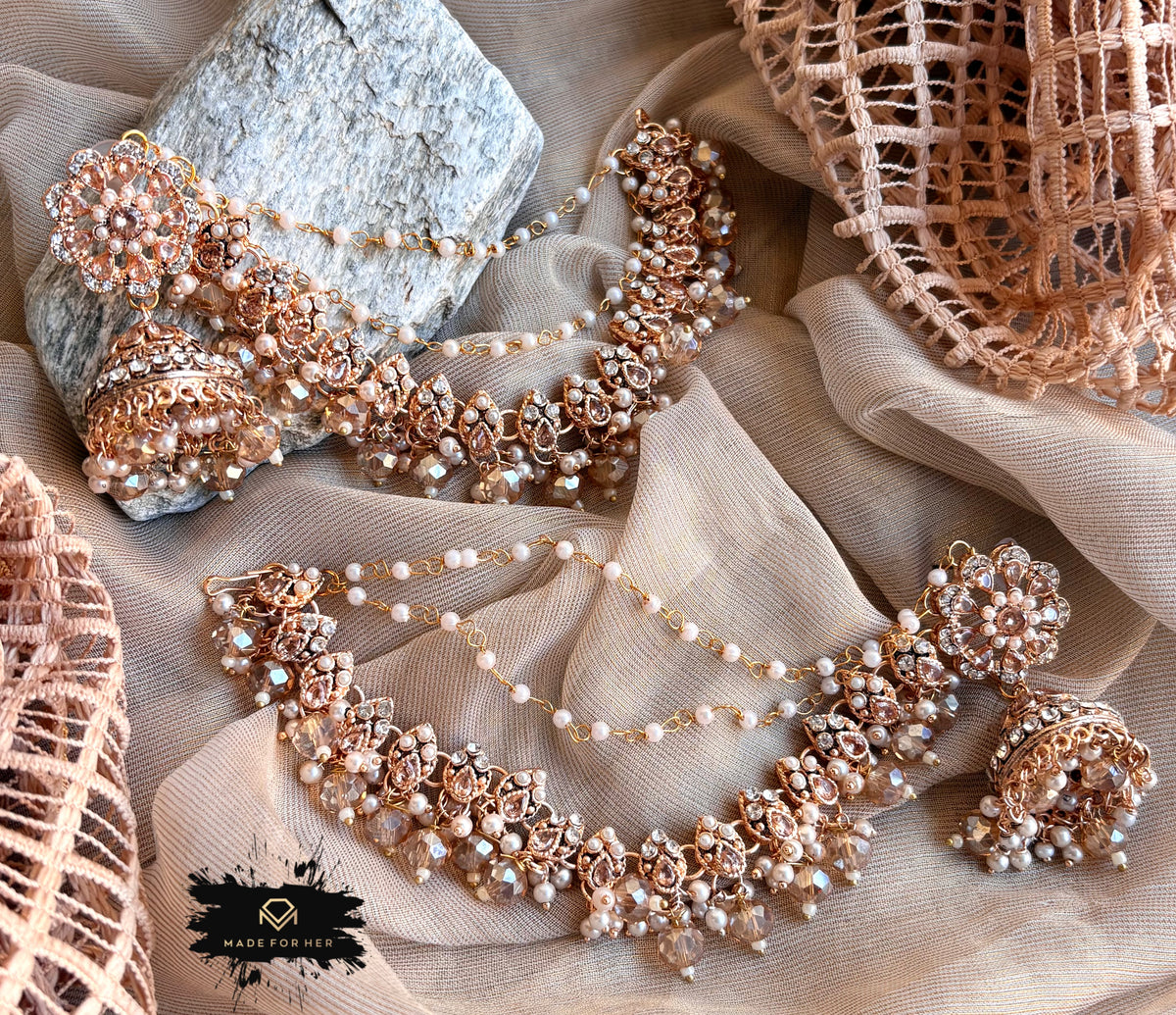 Sahara Dusk Danglers - Champagne - KIA1050