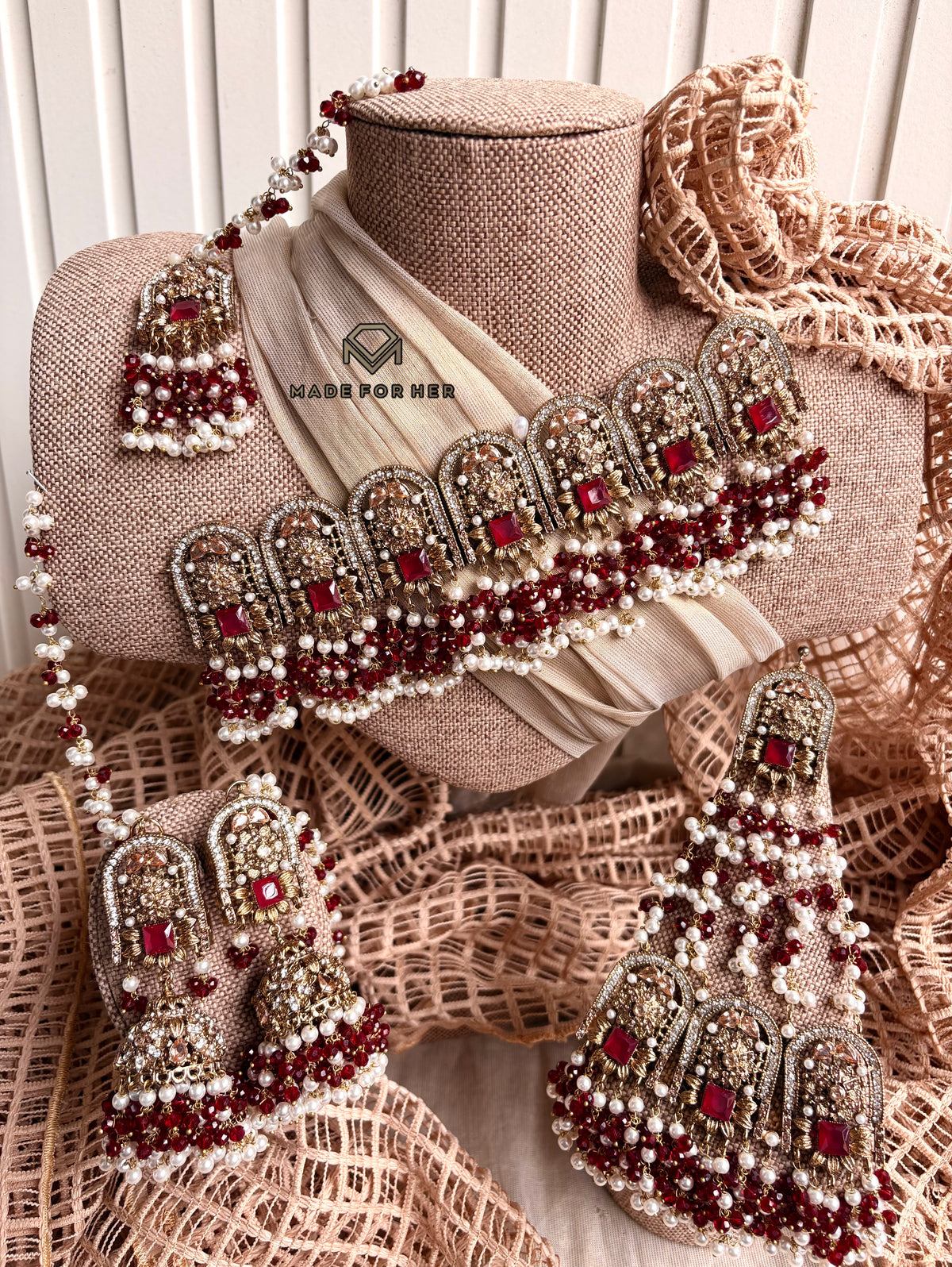 Embellished Bridal Choker Set - LA1079