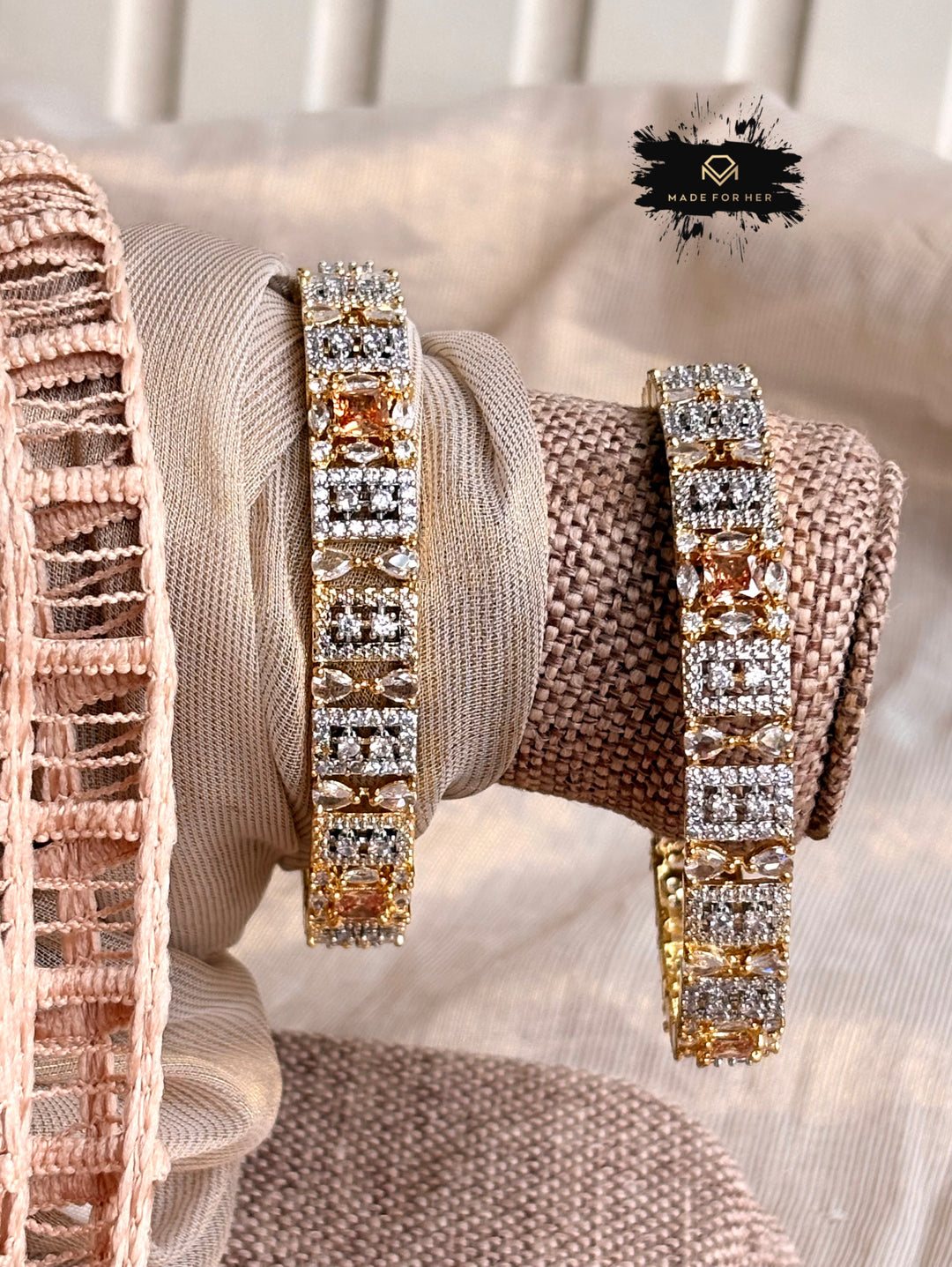 Infinity Glow Zircon Bangles - Size 2.6 - KKB1011