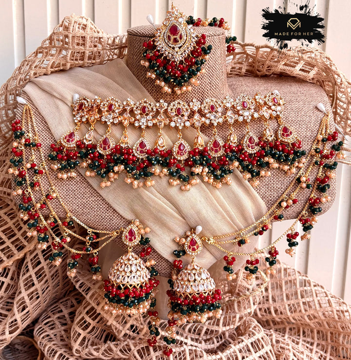 Sunehri Veil Choker Set - LNS1120