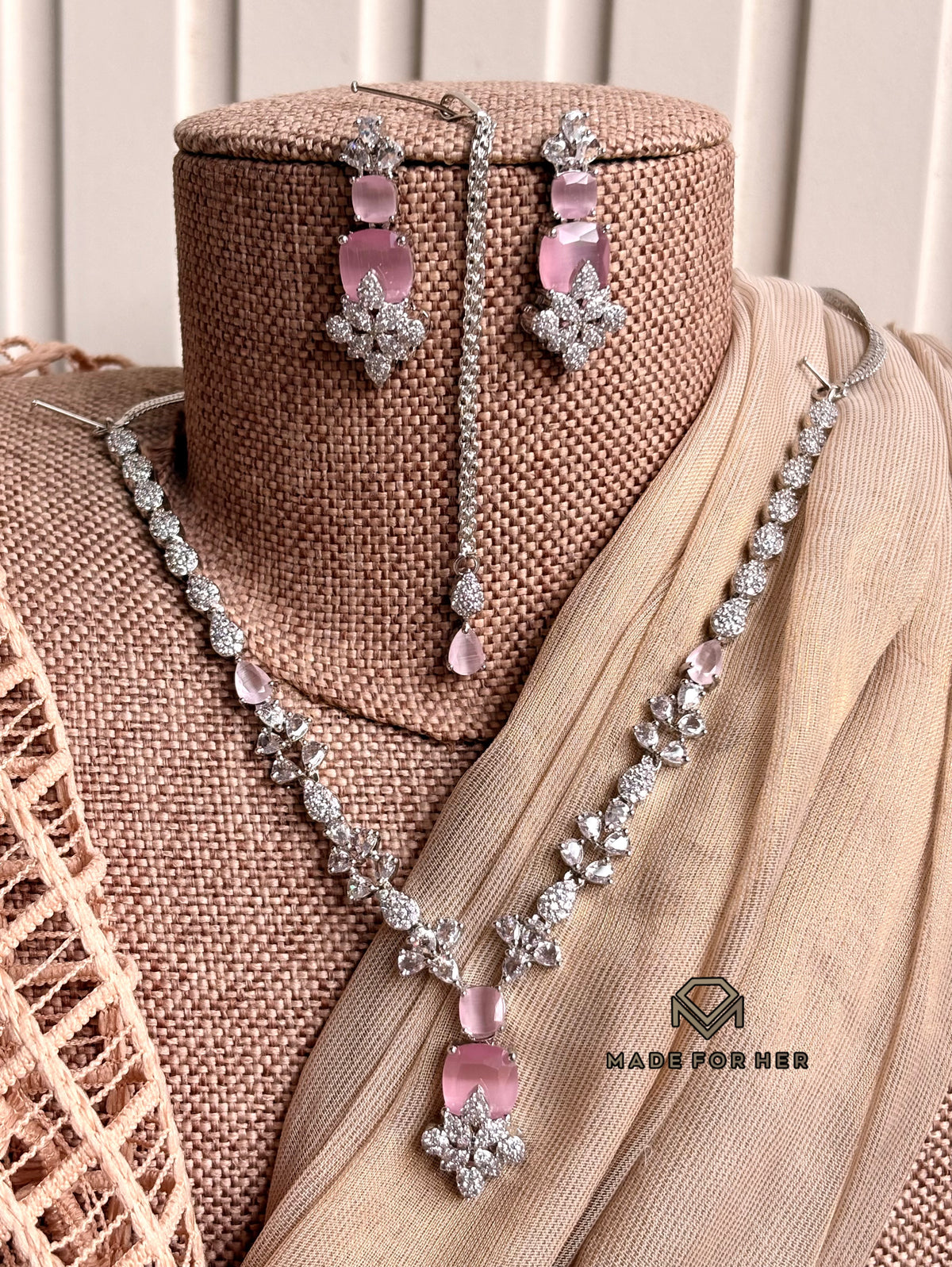 Aab-e-Noor Zircon Necklace Set - KFS1122