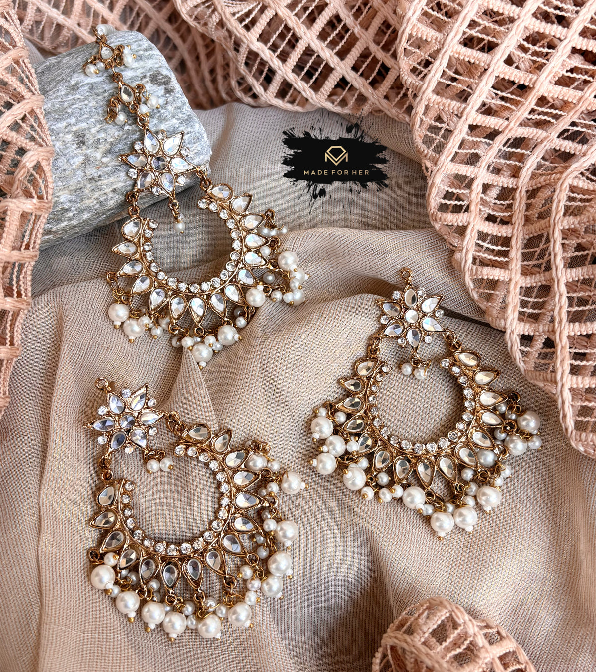 Heritage Earrings & Tikka - KMW1143