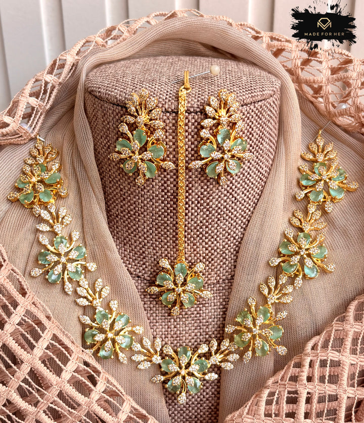 Aurora Luxe Zircon Necklace Set - KIA1222