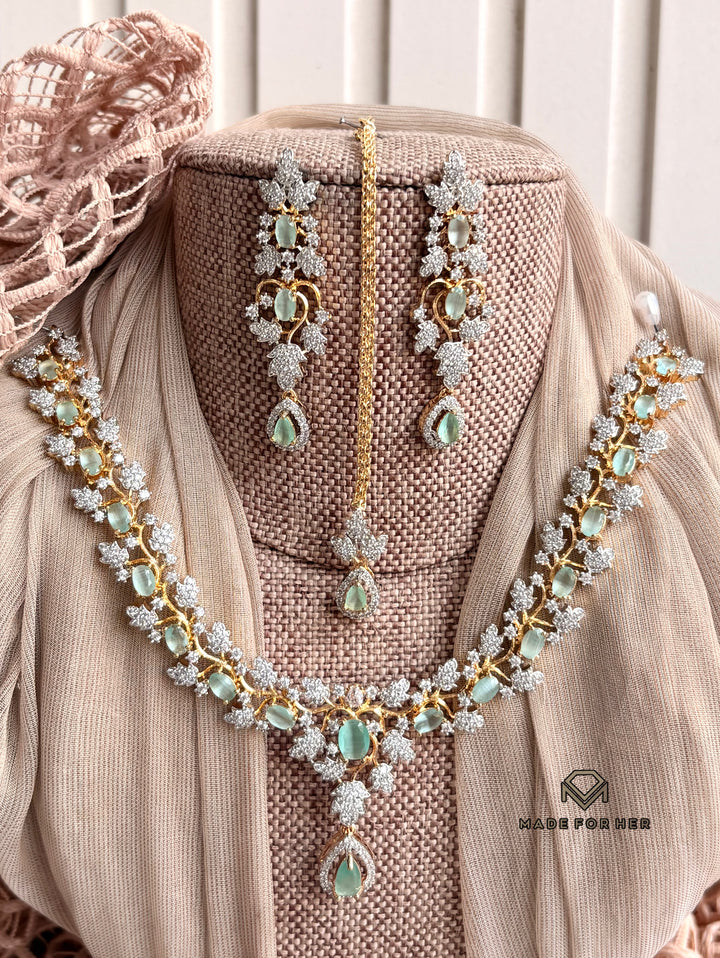 Zarevia Zircon Necklace Set - KFS1141