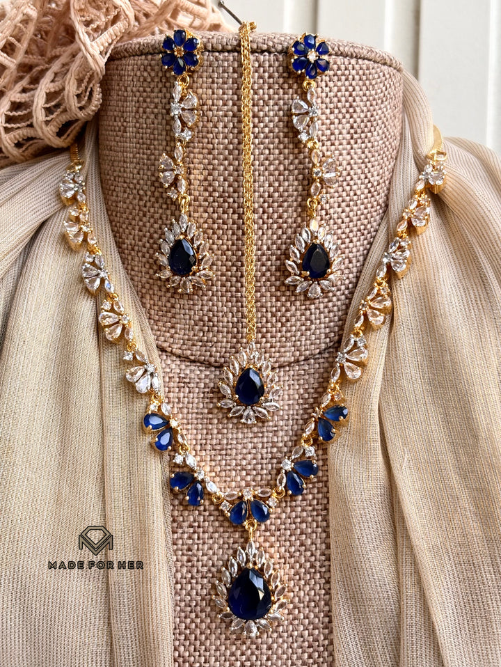 Solenne Zircon Necklace Set - KFS1142