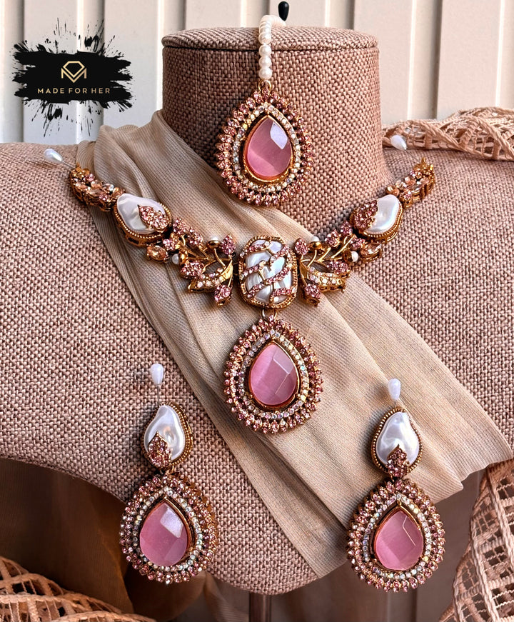 Ivory Glow Necklace Set - KQK1003