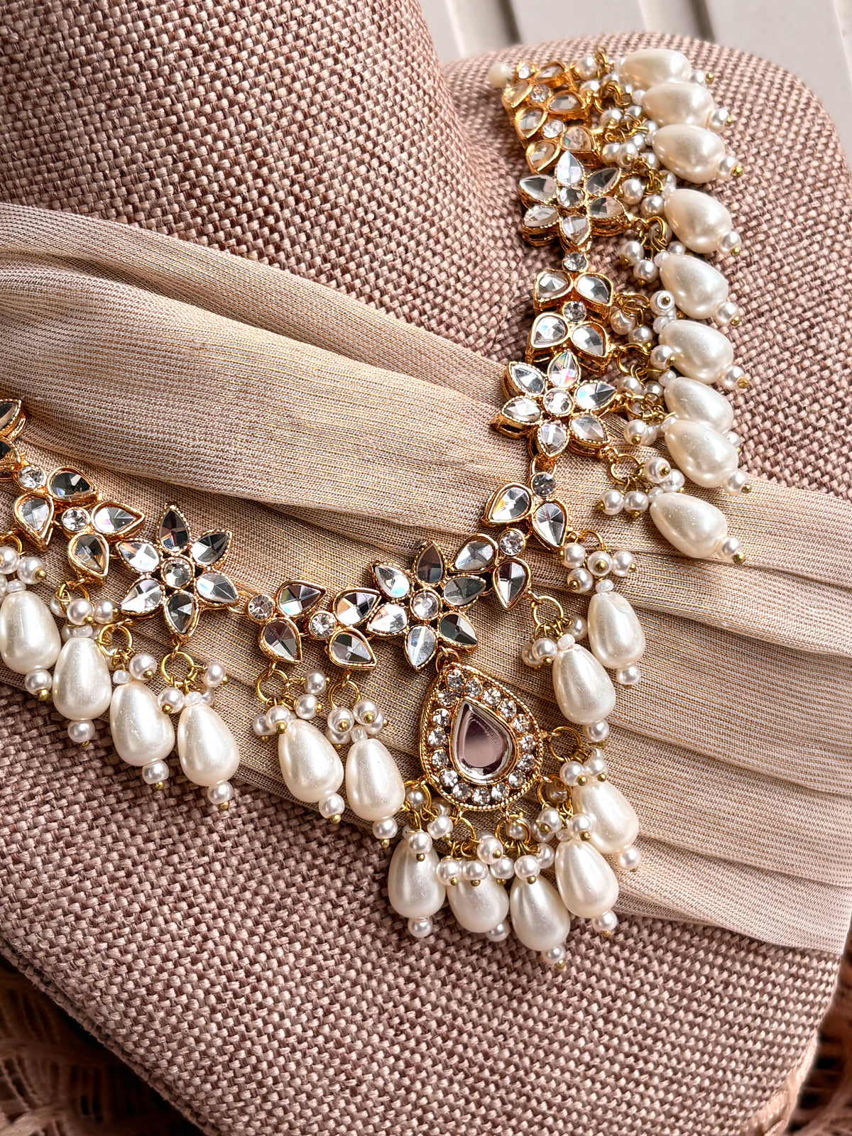 Elyana | Kundan Style Necklace Set - WM1189