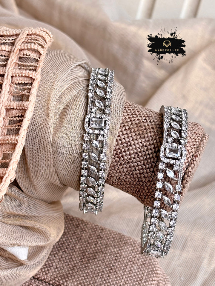 Diamond-Dust Zircon Bangles - Size 2.6 - KKB1020
