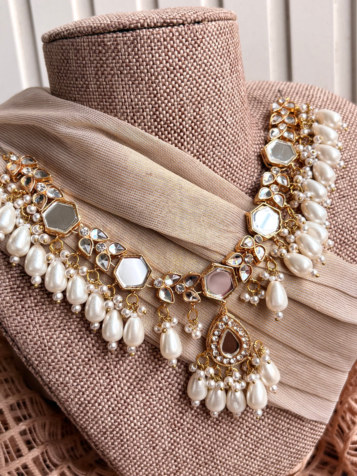 Ruhani | Kundan Style Necklace Set - WM1190