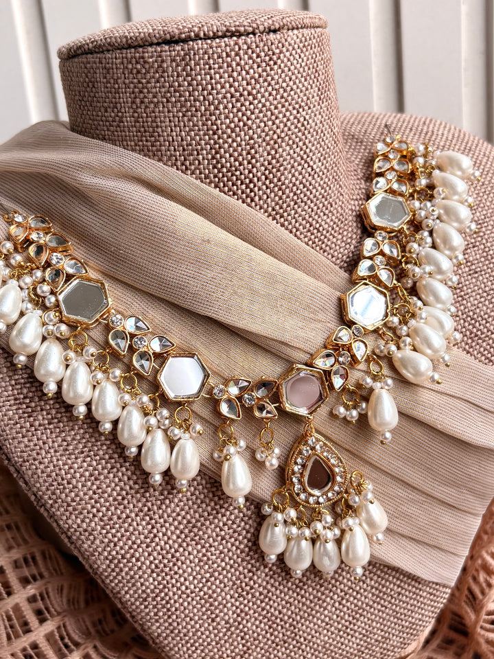Ruhani | Kundan Style Necklace Set - WM1190