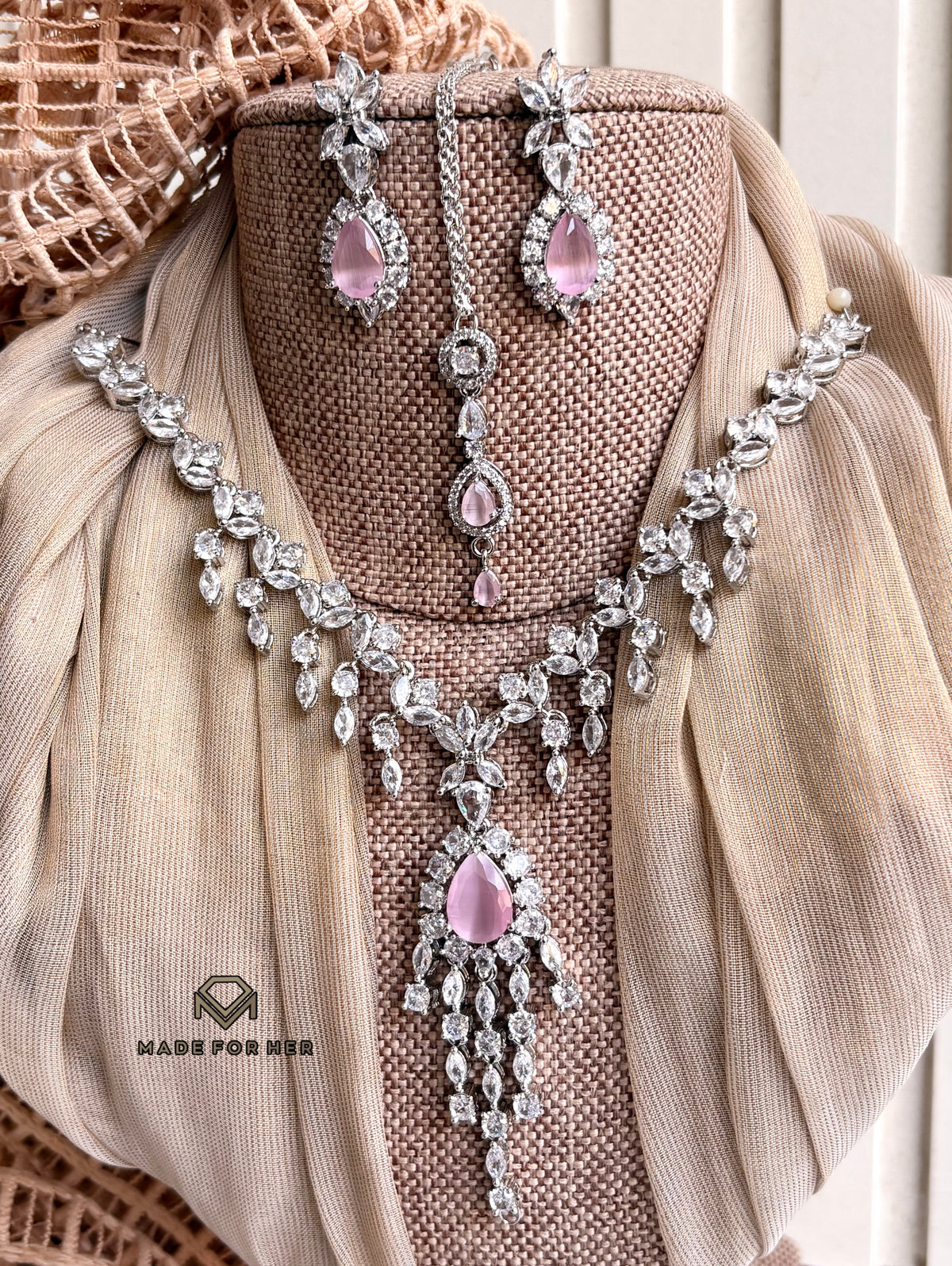 Marielle Zircon Necklace Set - KFS1144