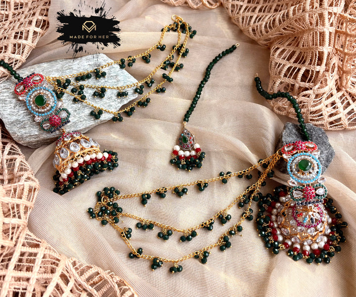 Nauratan Festive Jhumki Tikka - LNS1089