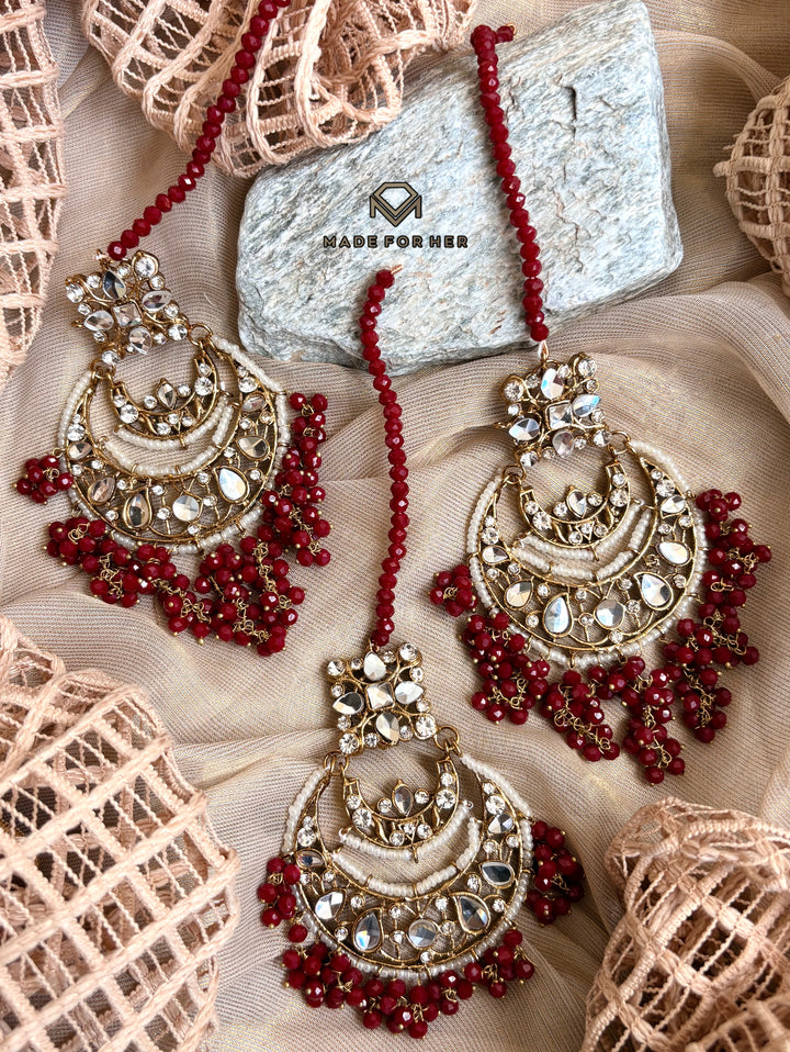 Mahira Earrings & Tikka Set - LNS1201