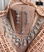 Royal Gleam Zircon Necklace Set - KIA1232