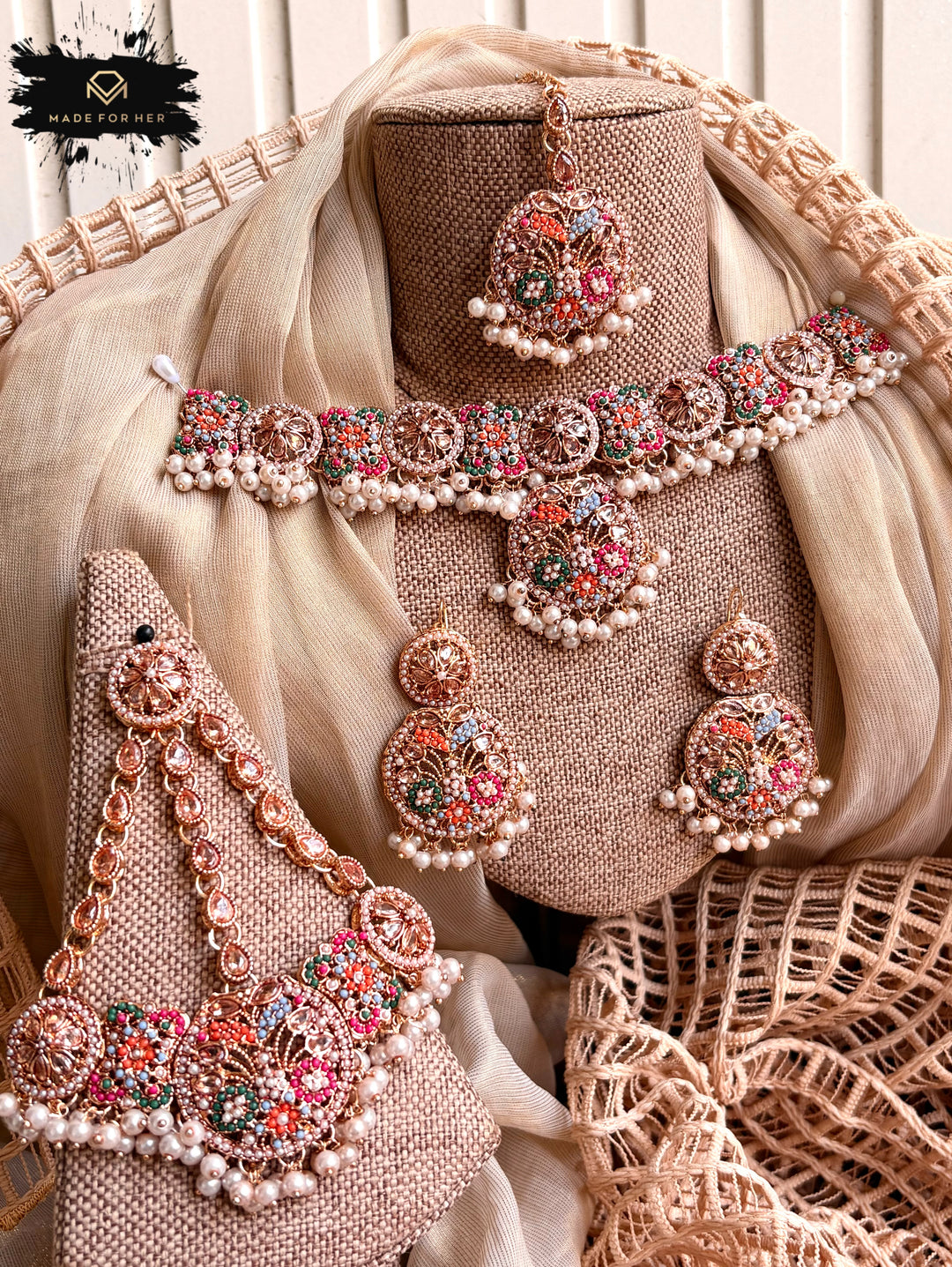 Surkhab Bridal Choker Set - KAHD1110