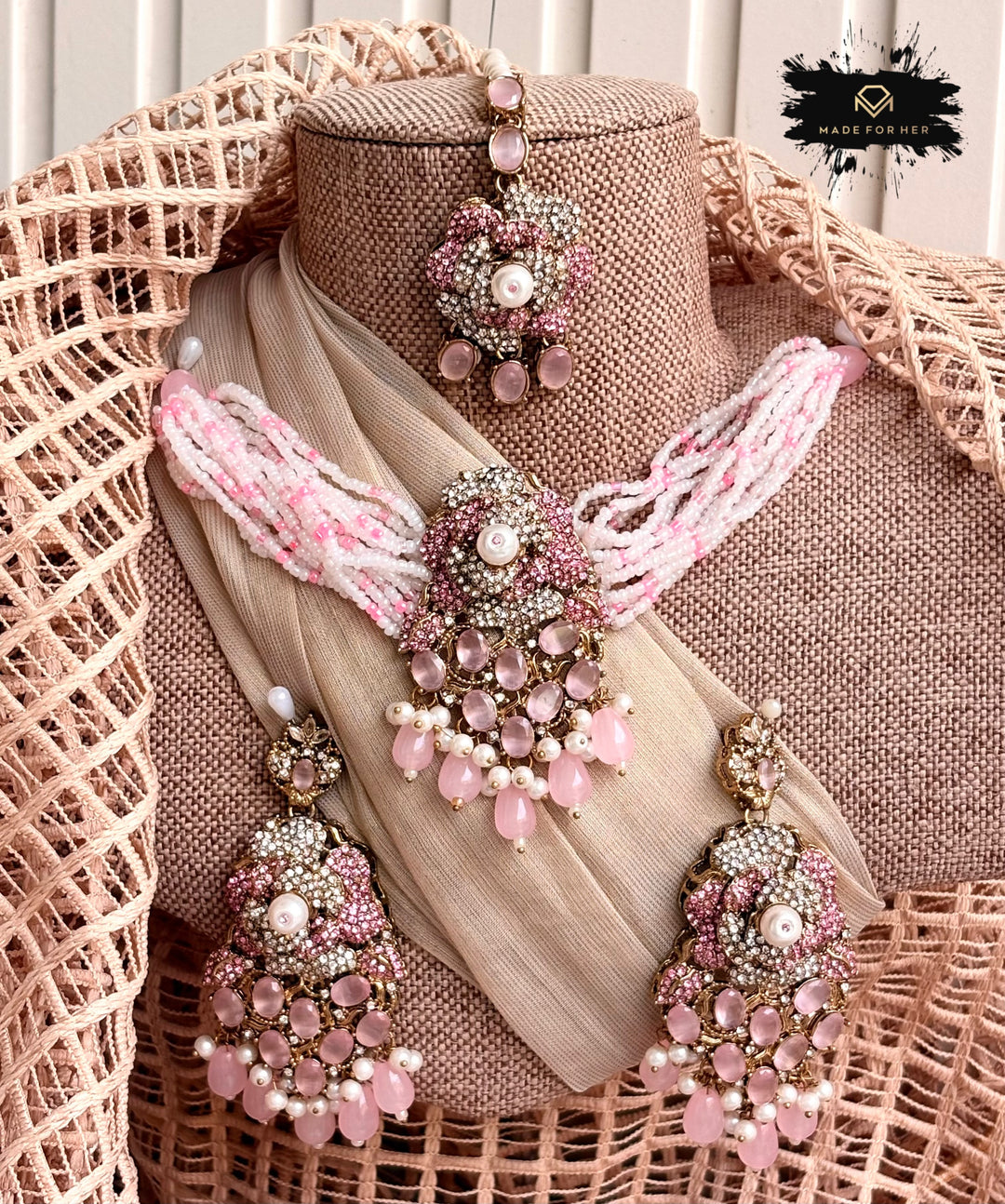 Pearl Gleam Choker Set - KSH1125