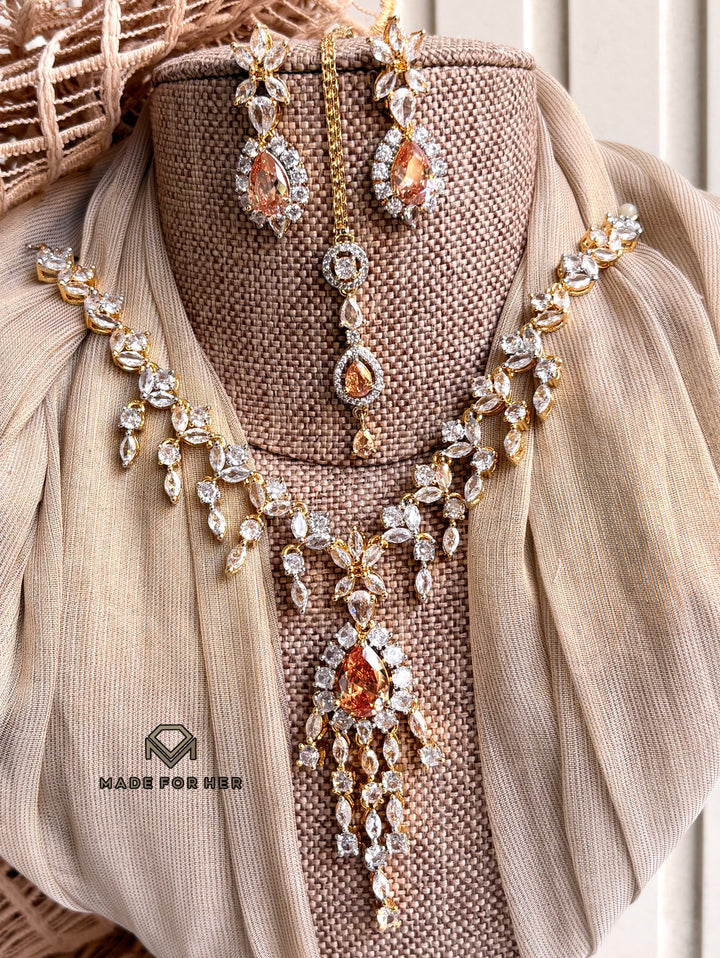 Marielle Zircon Necklace Set - KFS1144