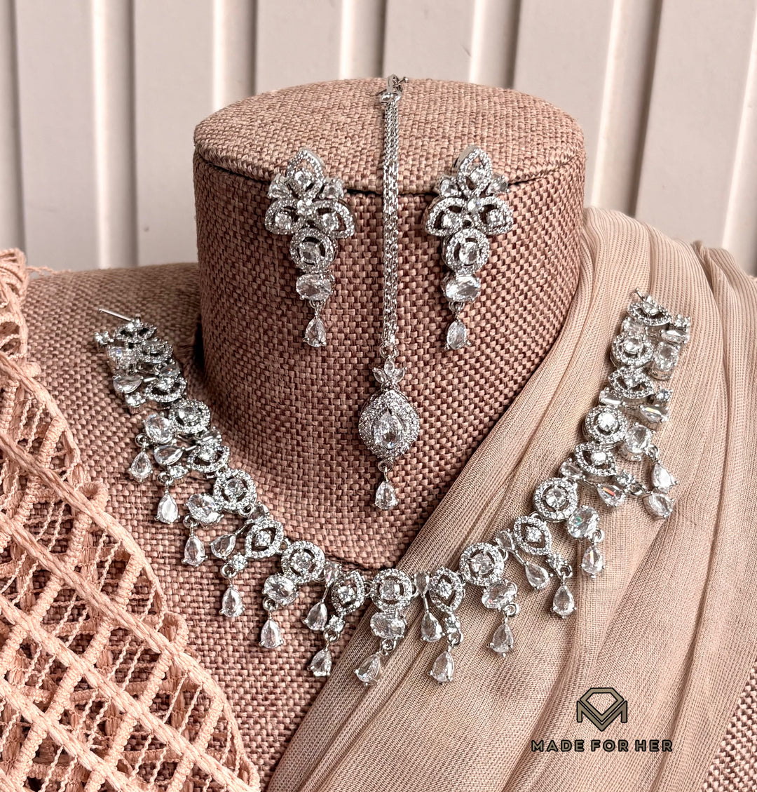 Zaria Zircon Necklace Set - KFS1123