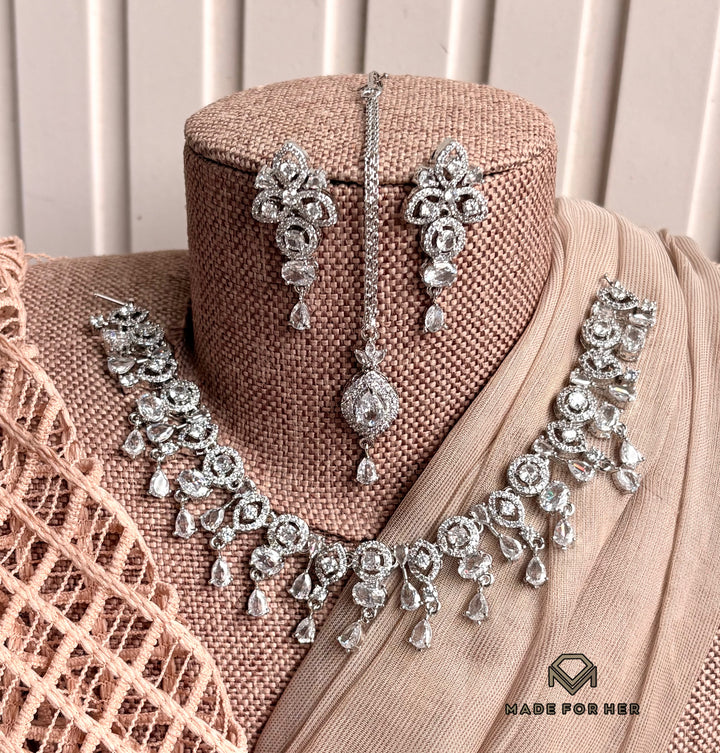 Zaria Zircon Necklace Set - KFS1123