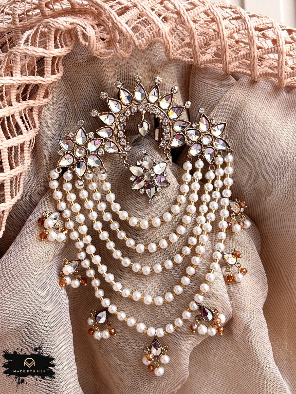 Noor Cascade Hair Brooch - WM1171
