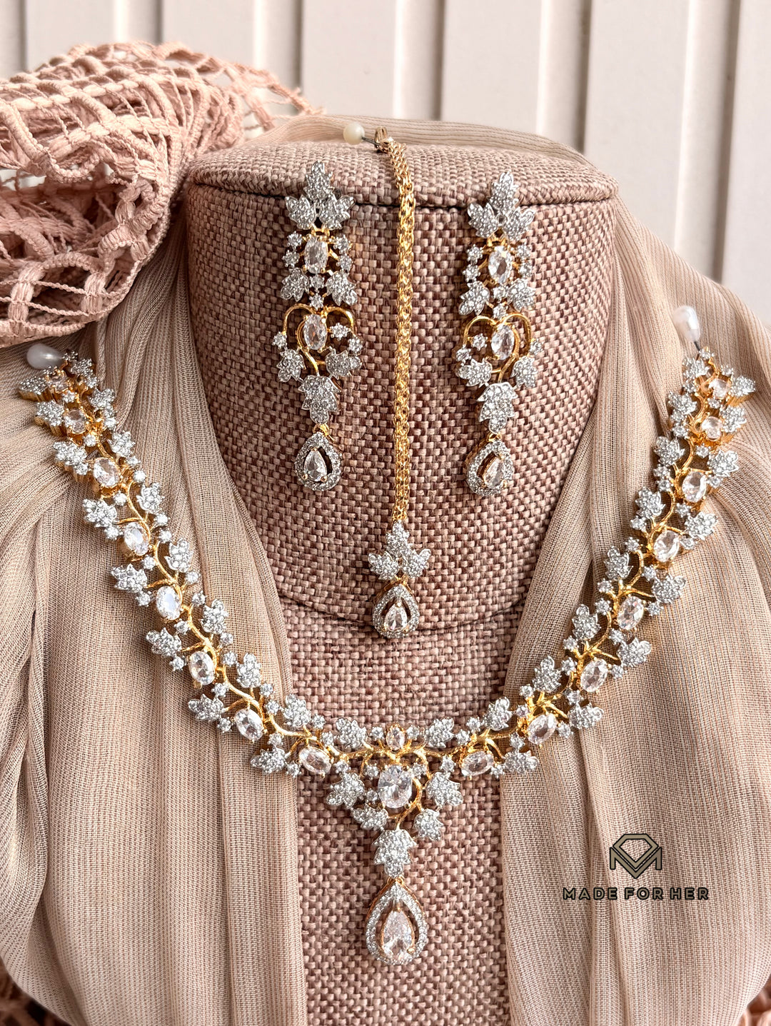 Zarevia Zircon Necklace Set - KFS1141