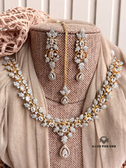 Zarevia Zircon Necklace Set - KFS1141
