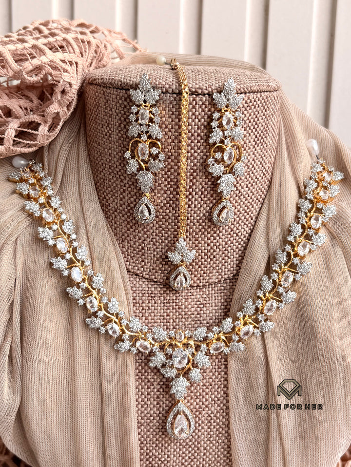 Zarevia Zircon Necklace Set - KFS1141