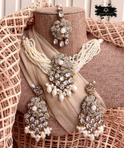 Pearl Gleam Choker Set - KSH1125