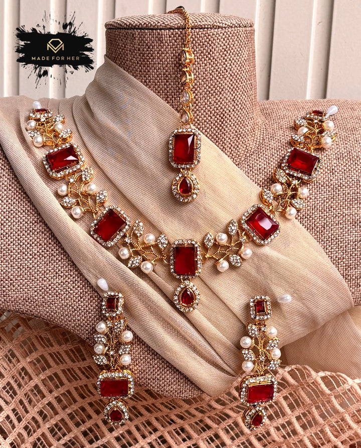 Celeste Shine Necklace Set - KSH1100