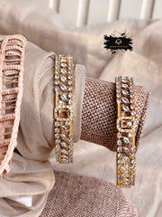 Diamond-Dust Zircon Bangles - Size 2.6 - KKB1020