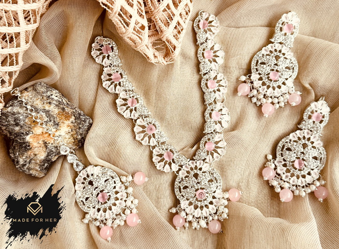 Mira – Dainty Drop Necklace Set - KAHD1027