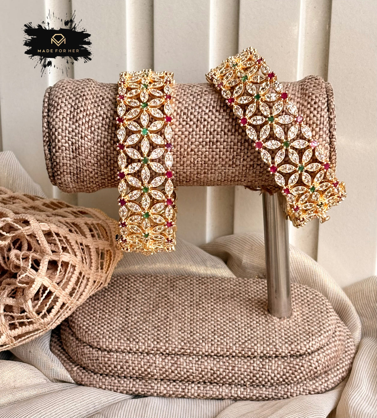 Radiant Zircon Bangles - (Openable / 2.6) - KDV1012