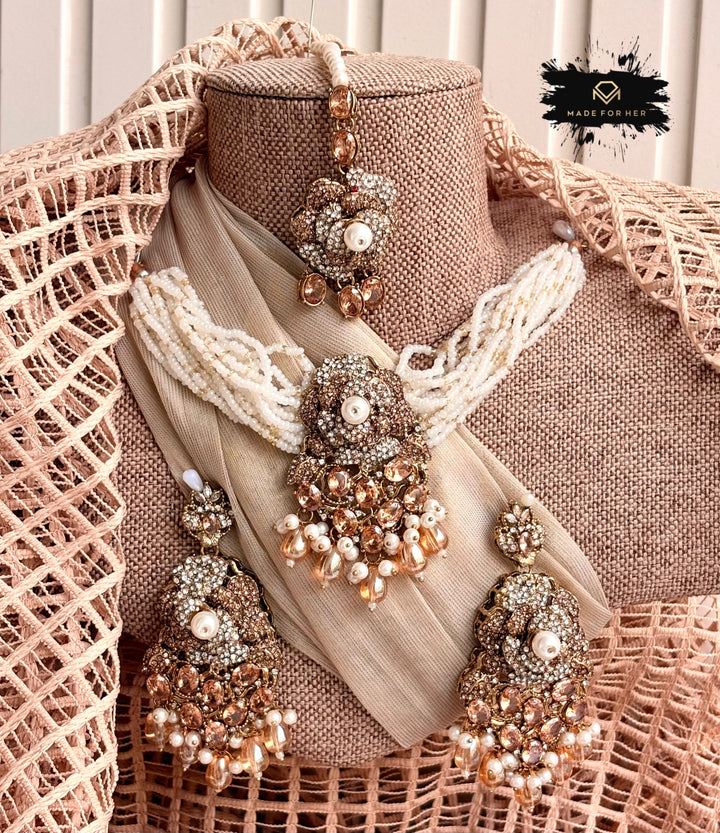 Pearl Gleam Choker Set - KSH1125