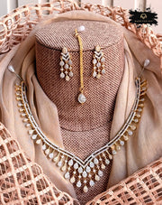Sparkling AD Zircon Necklace Set - KB1021