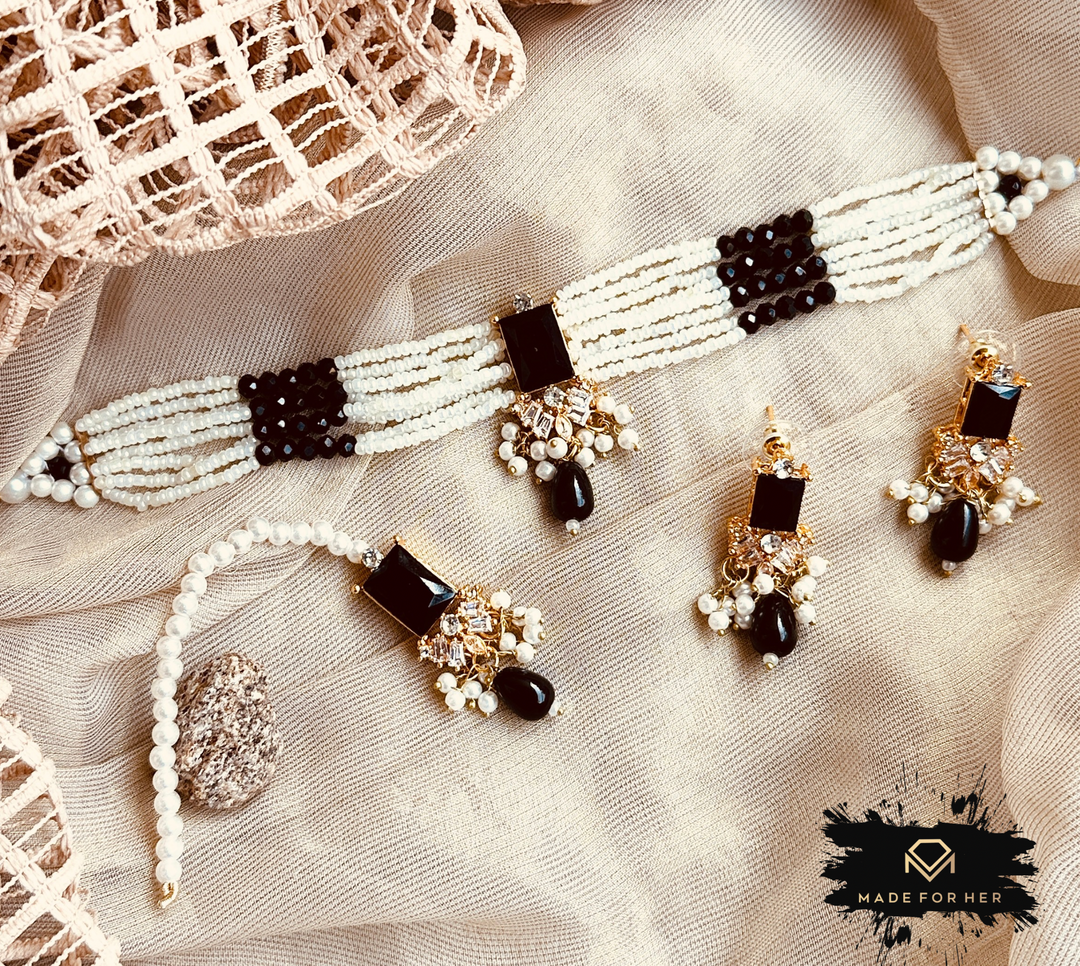 Parisa Crystal Choker Set - KSH1073