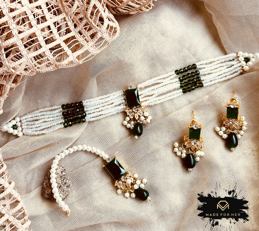 Parisa Crystal Choker Set - KSH1073